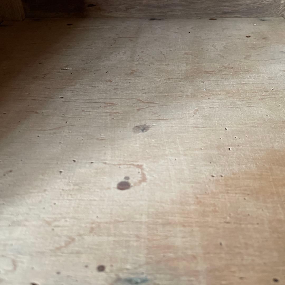 ビンテージ 大理石ドロワーサイドテーブル ベッドサイドテーブル　剥離