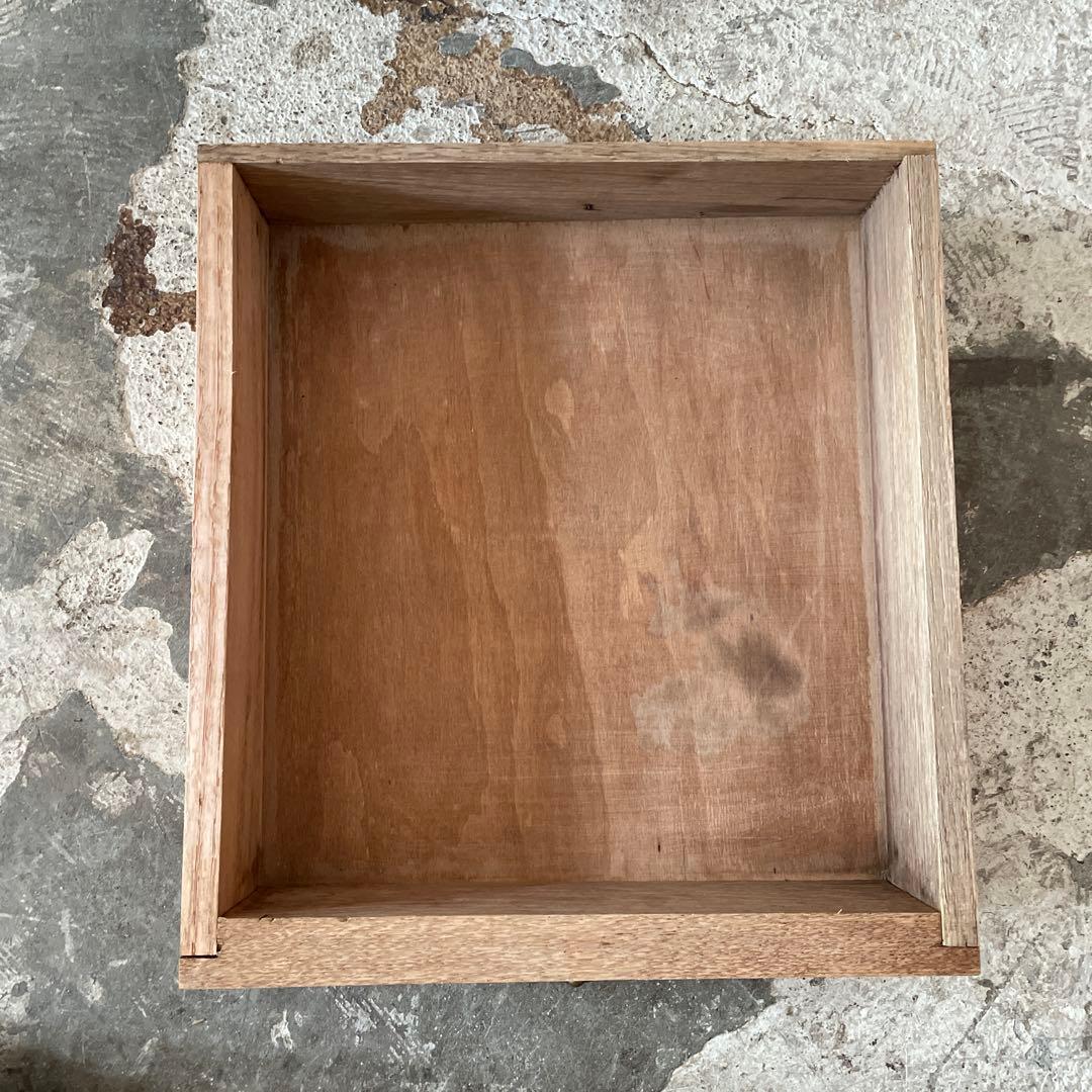 ビンテージ 大理石ドロワーサイドテーブル ベッドサイドテーブル　剥離