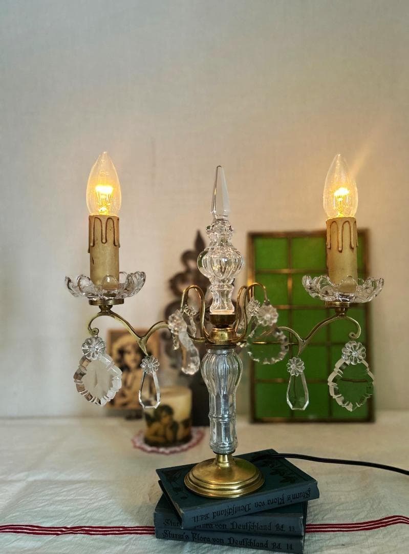 キャンドル　ランプ　 蝋燭　シャンデリア　ブロカント　フランスアンティーク