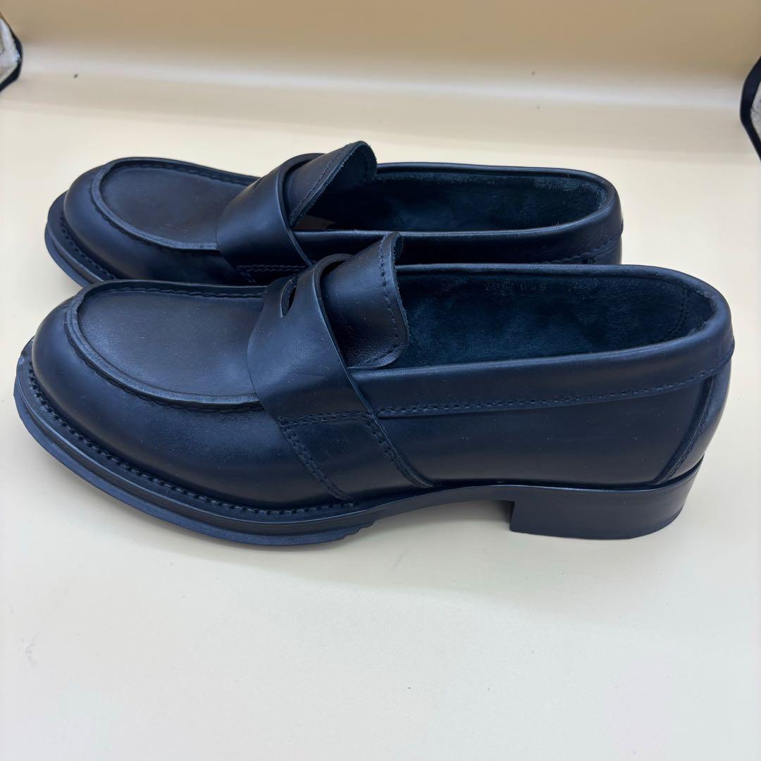 PRADA 黒 ローファー メンズ 7 1/2 レザー
