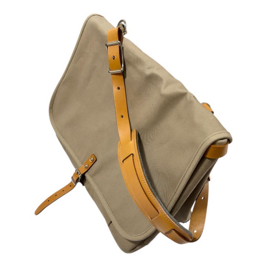 未使用　PORTER ポーター メッセンジャーバッグ キャンバス 無地 ベージュ