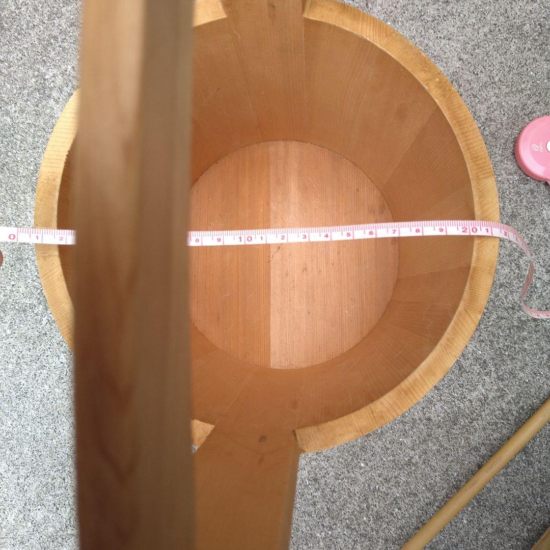 木製水屋道具　手桶　竹製ひしゃく　墓参り用桶　手桶セット　木製手桶　お墓参り