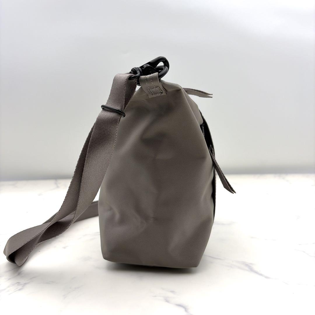 美品 ポーターガール シェル 2way ショルダーバッグ グレー 軽量 斜め掛け