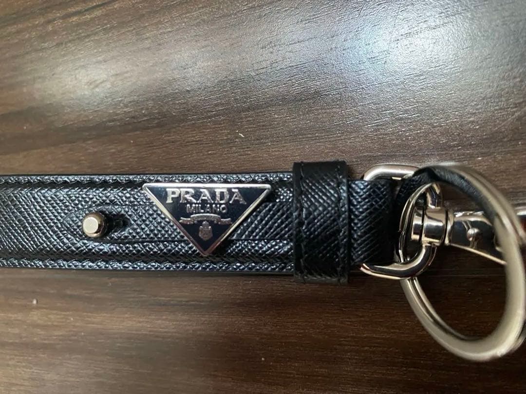 【箱付き】PRADA キーリング・ブラック　ナイロン