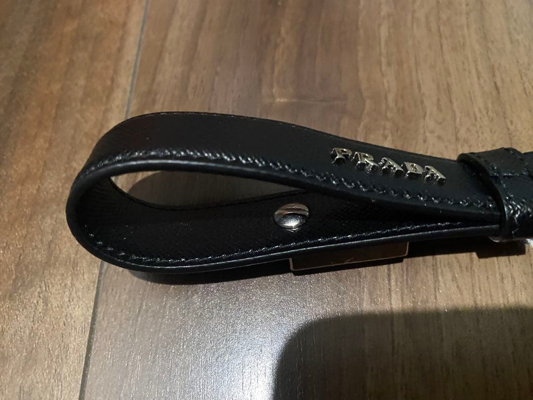 【箱付き】PRADA キーリング・ブラック　ナイロン