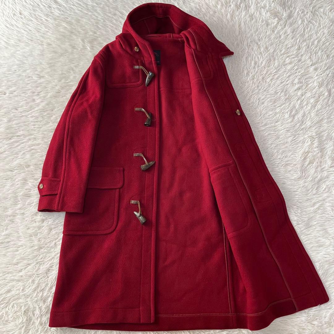 【美品】オールドイングランド　英国製　ヘリンボーン　ウール　ロングダッフルコート