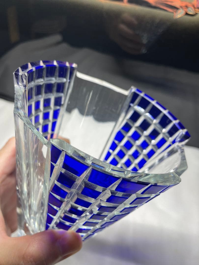 江戸切子。色被切子。古美術。骨董品。舊家蔵出し。希少品。