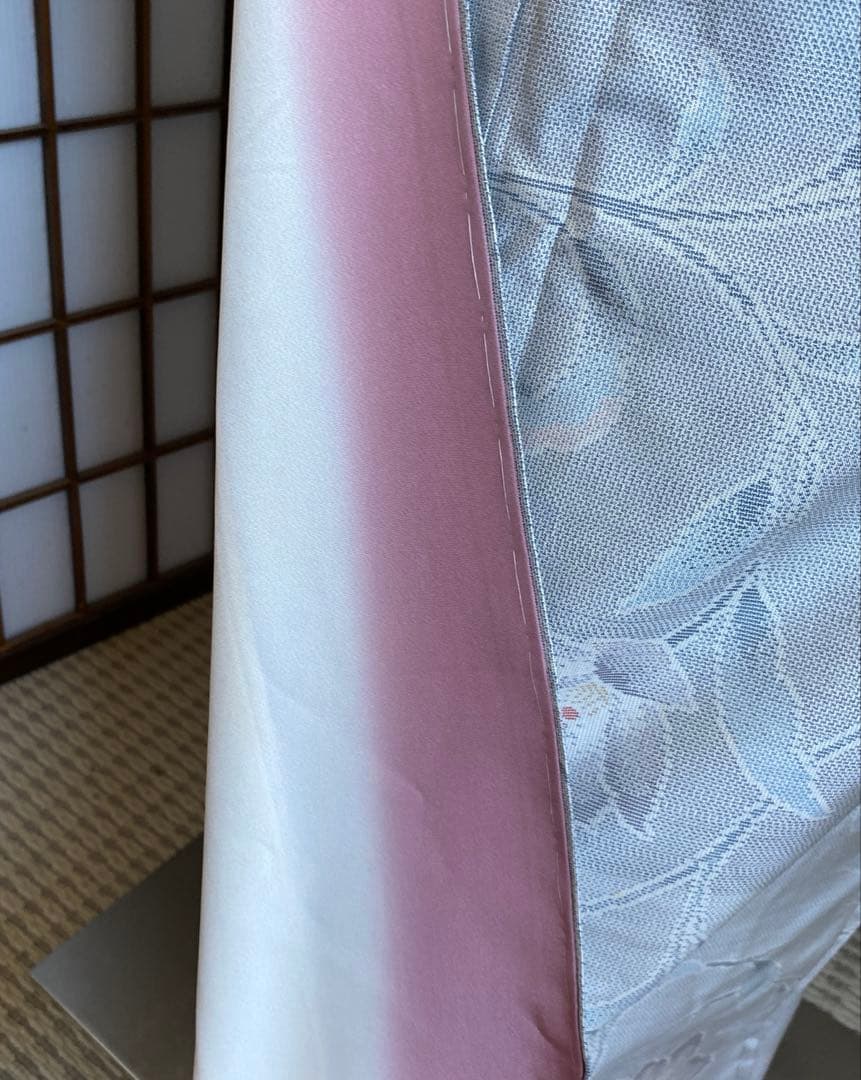 値下げ　白大島　色大島　オリエンタル花唐草