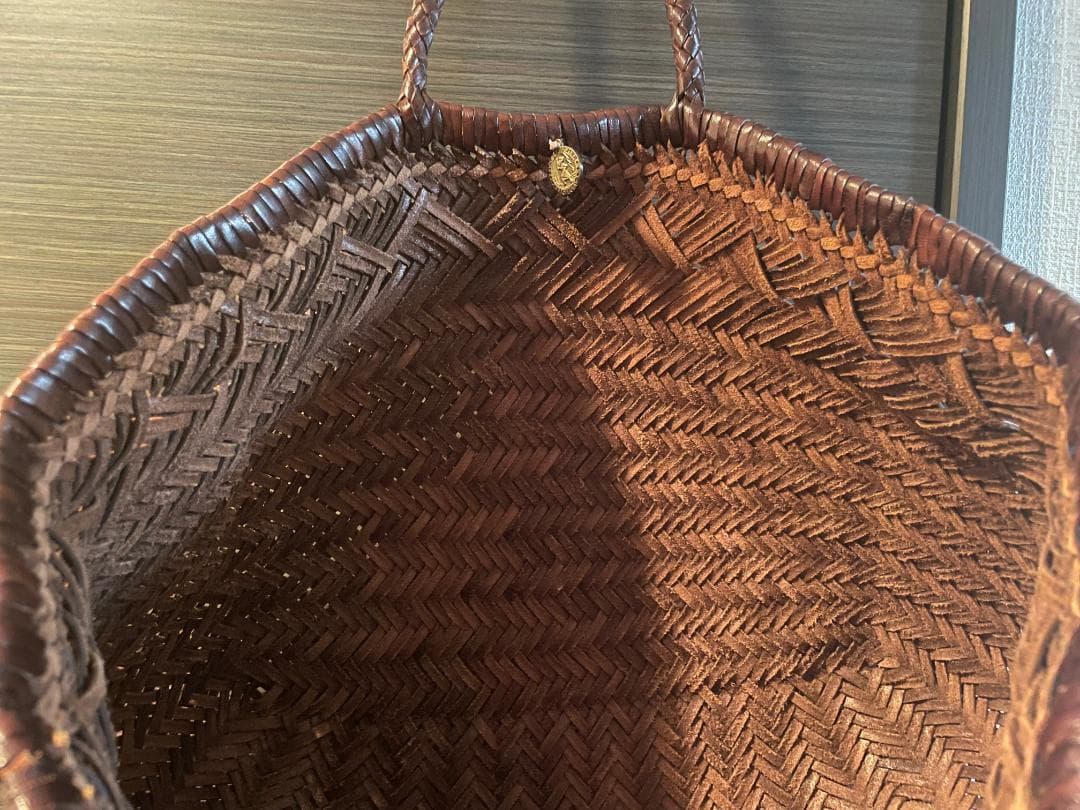 Dragon Diffusion かごバッグ トート 編み込み 牛革 ブラウン