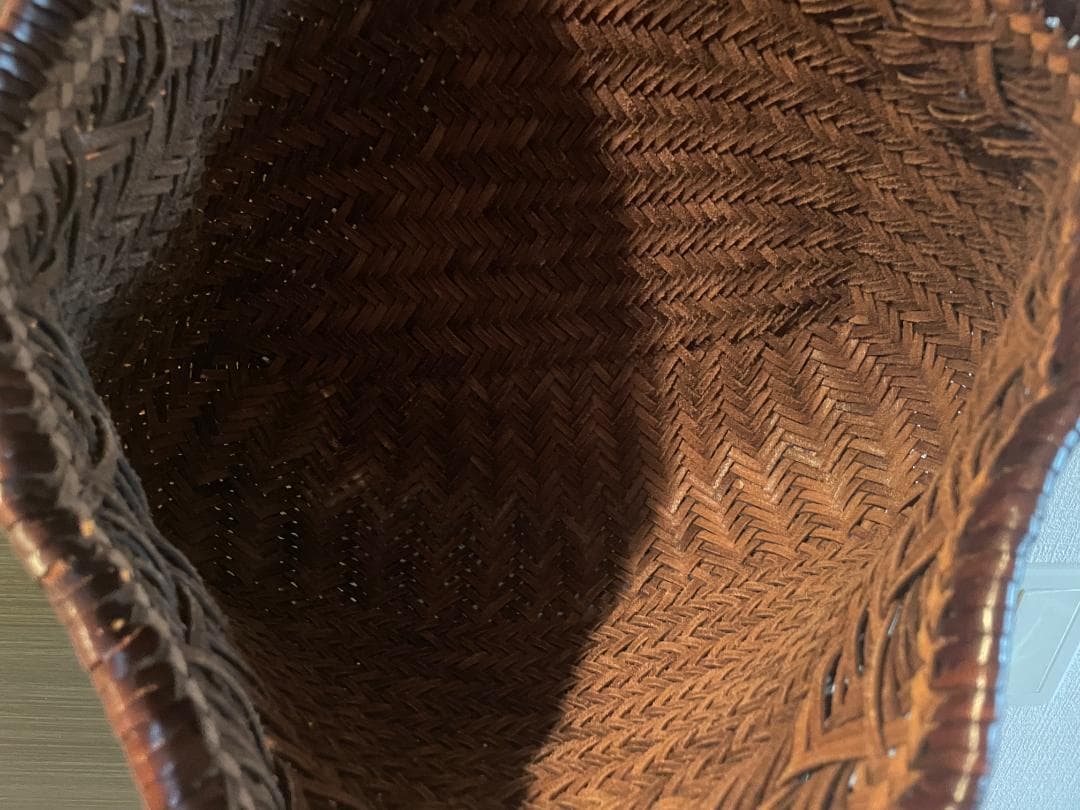 Dragon Diffusion かごバッグ トート 編み込み 牛革 ブラウン