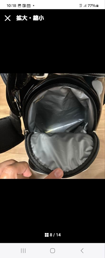 千葉ロッテマリーンズ　キャスター付きキャディバッグ