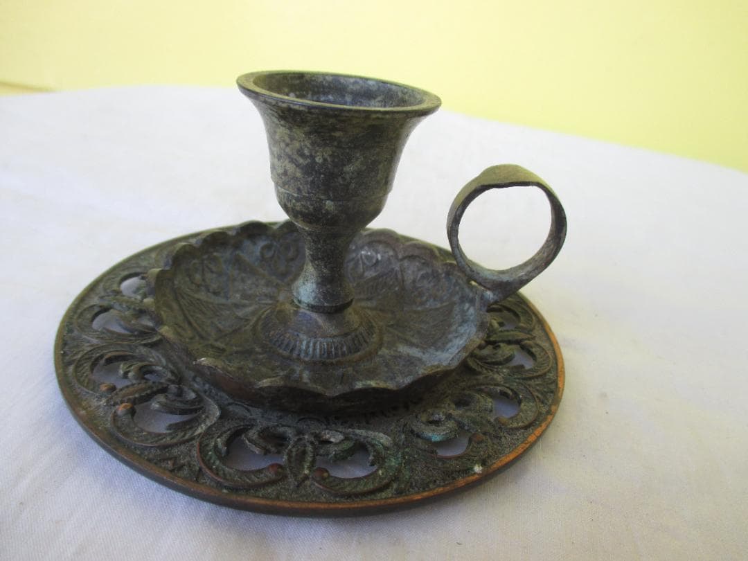 ★アンティーク　フランス　ブロカント　キャンドルホルダーセット　燭台