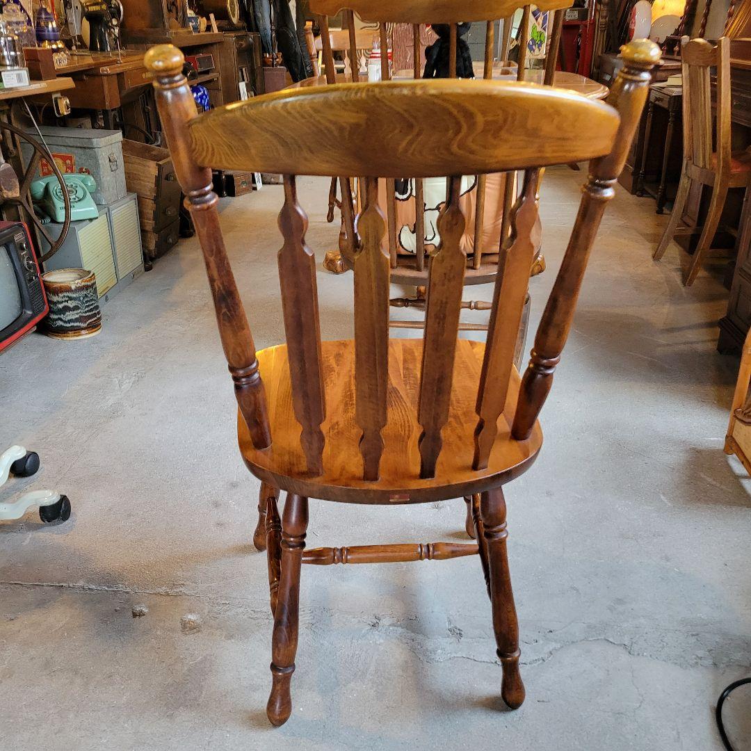 ウィンザーチェアA　木製　ダイニングチェア　レトロ　　ビンテージ　コイズミ