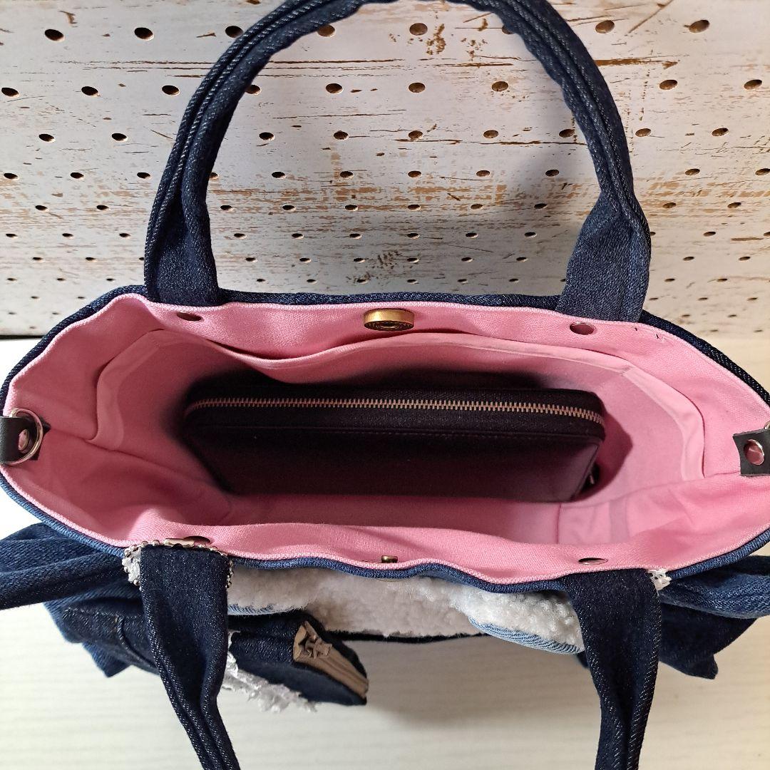 ね*】様 コヤンイサムチョン　ルミ　デニムリメイクトートバッグ&ポーチ