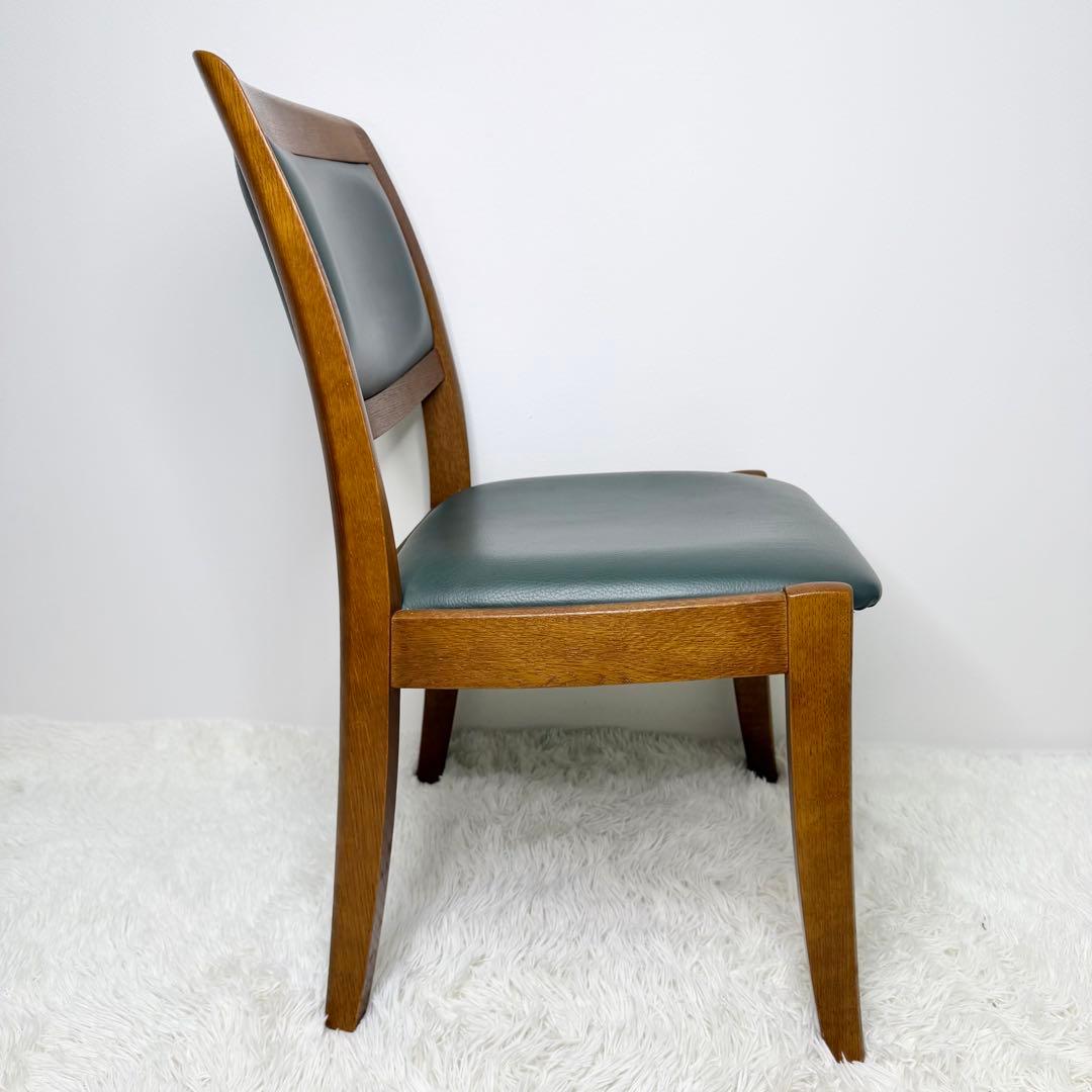 shirakawa ダイニングチェア S-320 イス グリーン 木製 ①