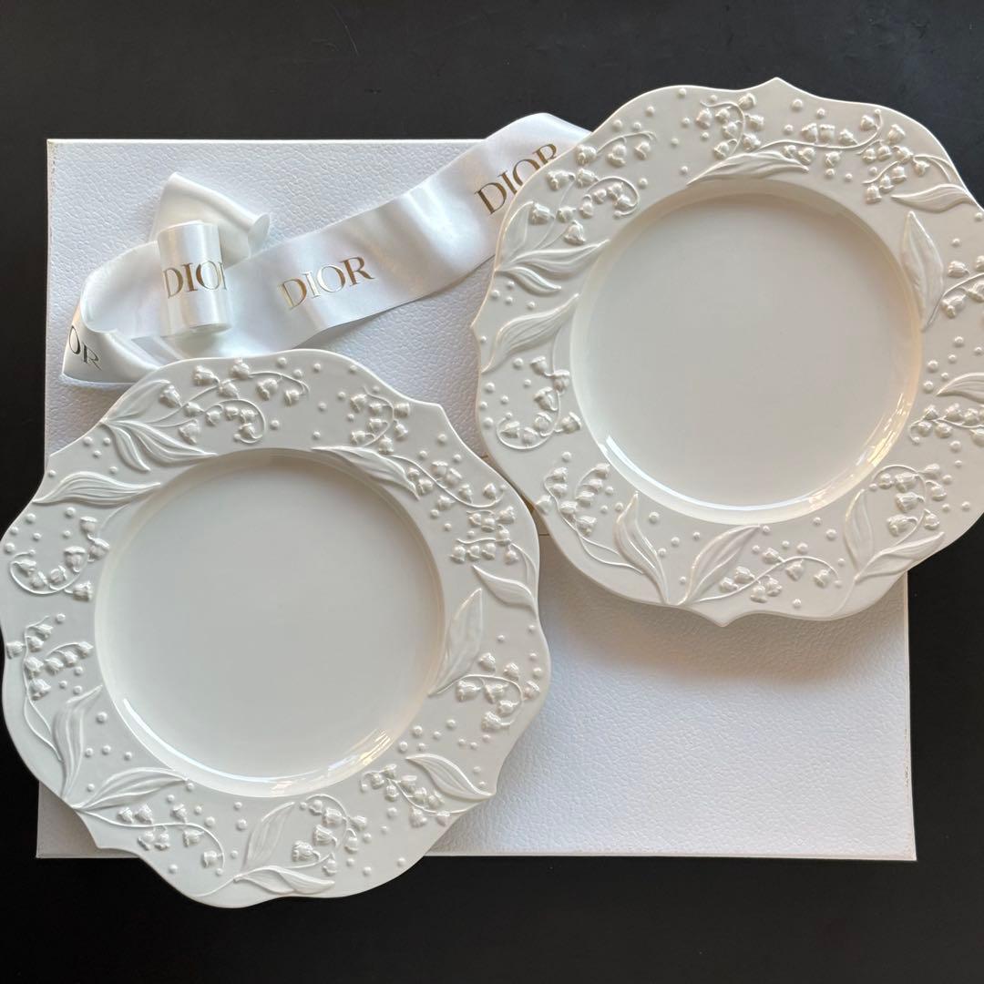 ディオール　メゾン　リリー ディオール　ディナープレート　すずらん　2枚セット