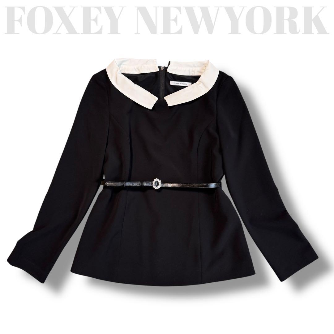 FOXEY NEWYORK トレゾール ベルト付き ブラウス 人気完売 ミタパン