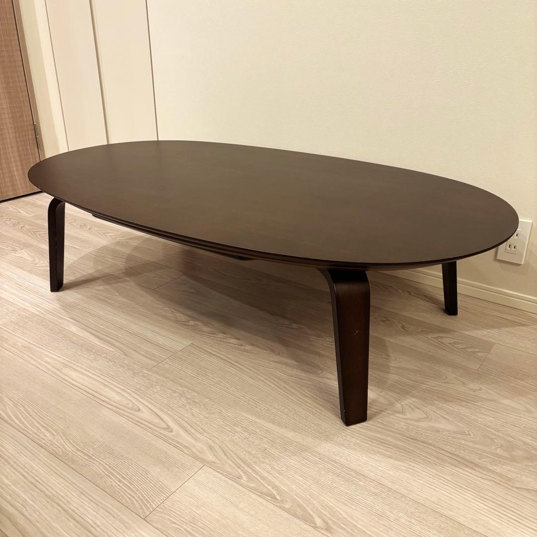 無印良品 こたつにもなるローテーブル 大 こたつ布団&器具付き ウォールナット調