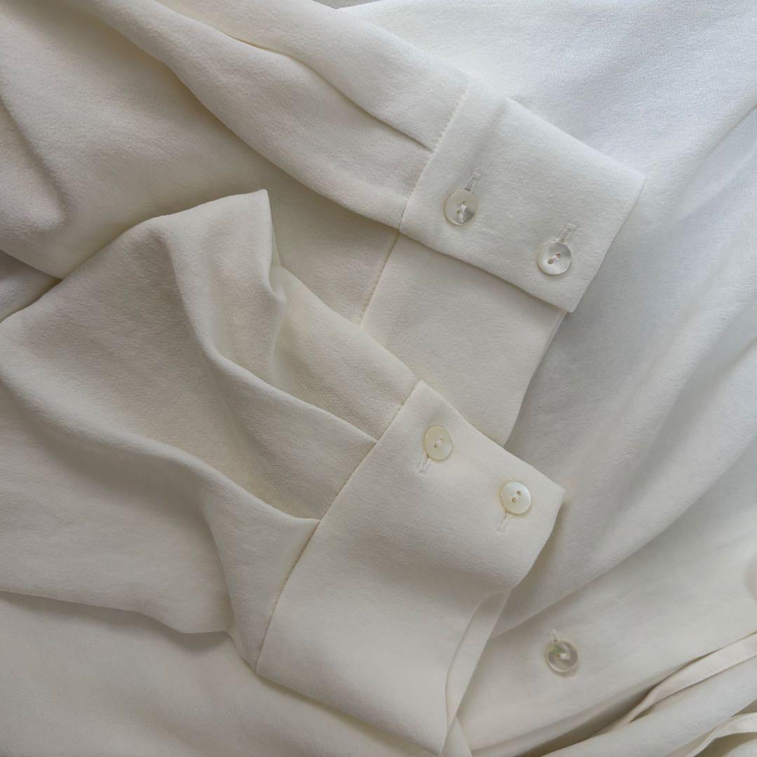 soeju ソージュジョーゼットリボンブラウス　ホワイト　M