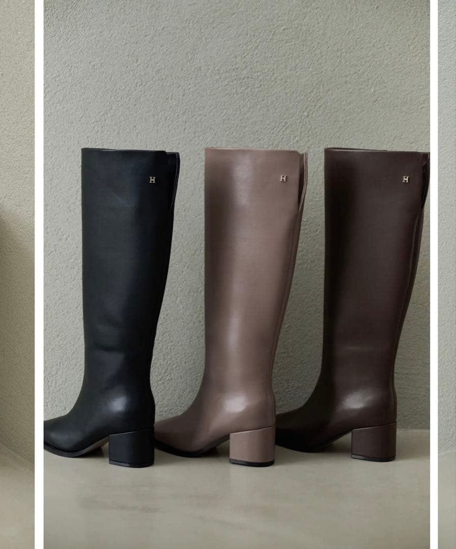 ヘアアクセサリー herlipto Back Slit Long Boots black 38