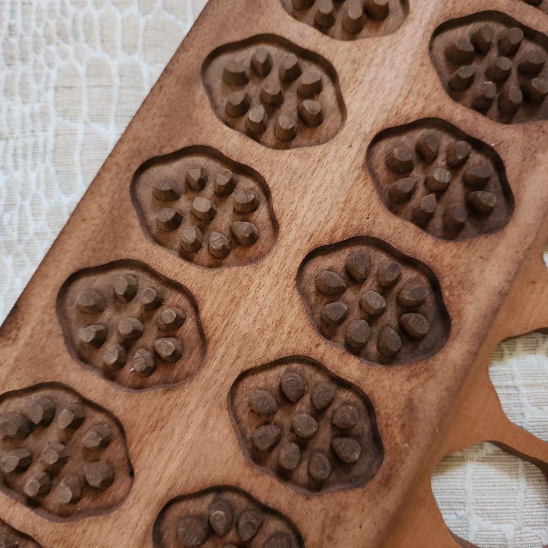 菓子木型-199　古い 木型 菓子型 和菓子 木製 古道具 古物