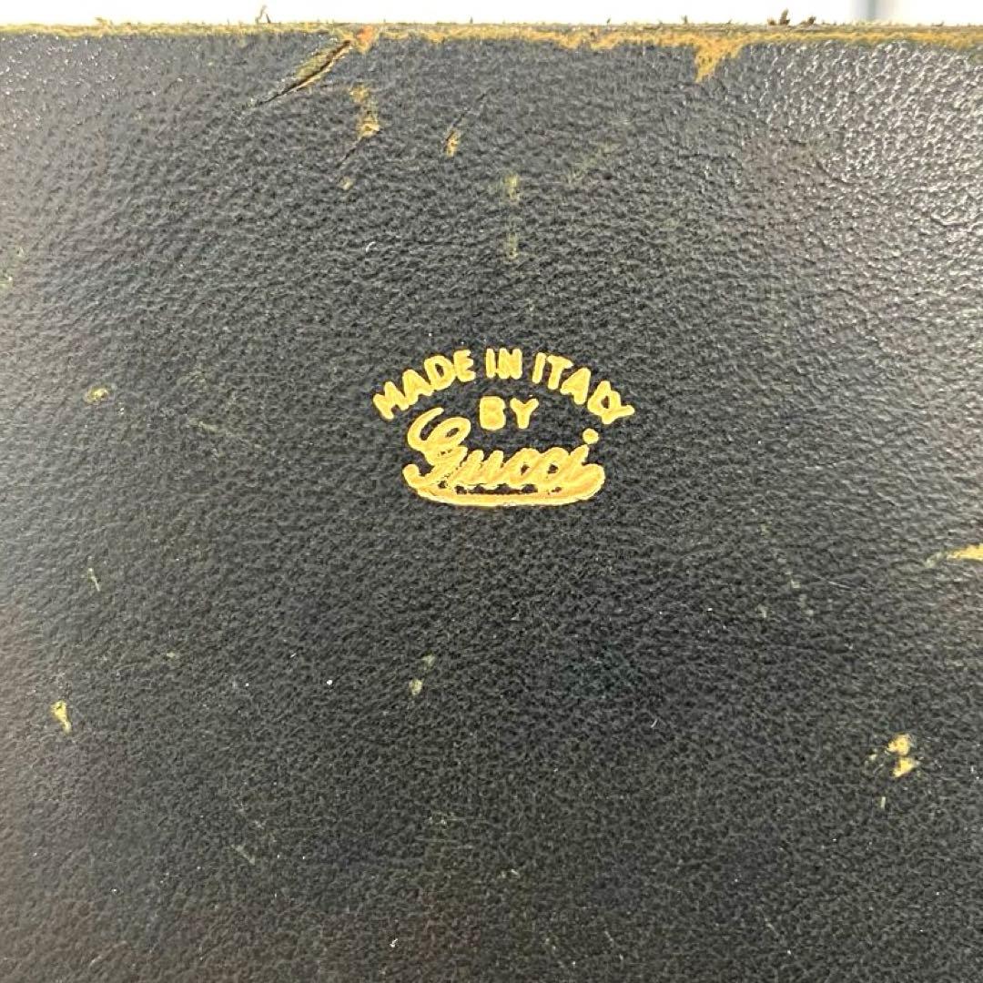 ヴィンテージ☆GUCCI☆グッチ☆フォトフレーム☆シェリーライン☆レザー☆黒！