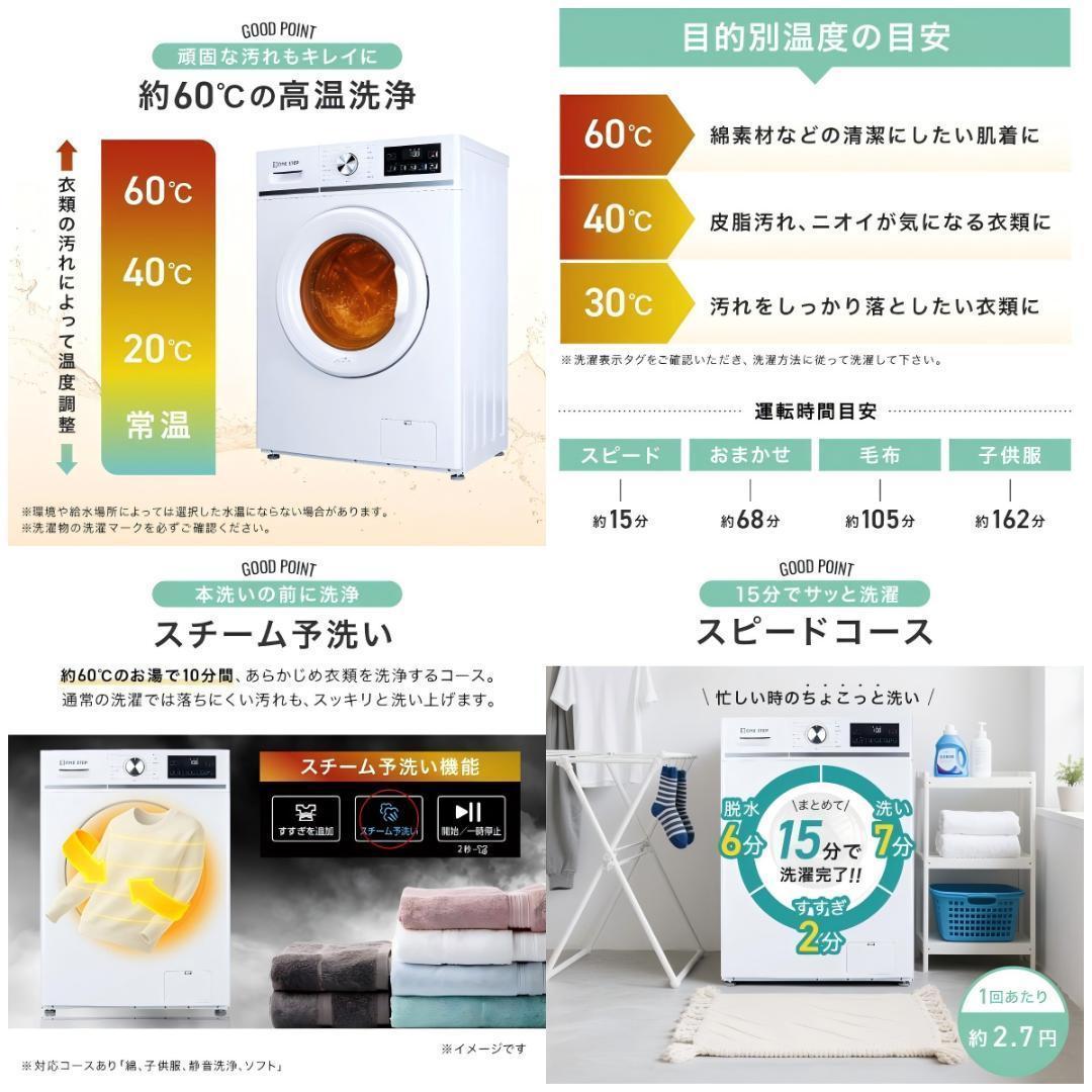 ドラム式洗濯機 スリム 洗濯機 6kg 左開き 一人暮らし 自動投入