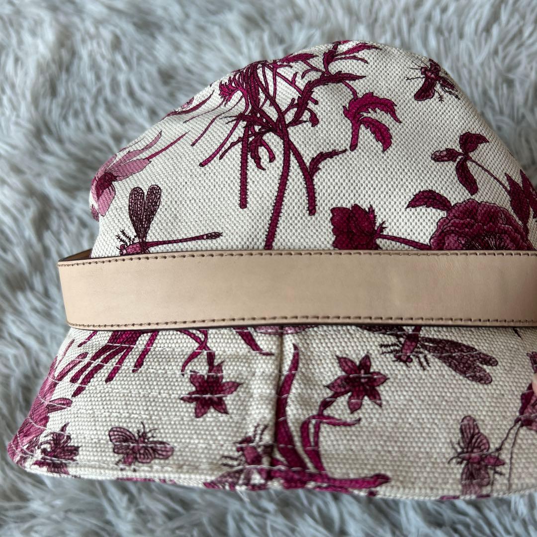 GUCCI グッチ フローラ 花柄 バケットハット 帽子 ハット ピンク