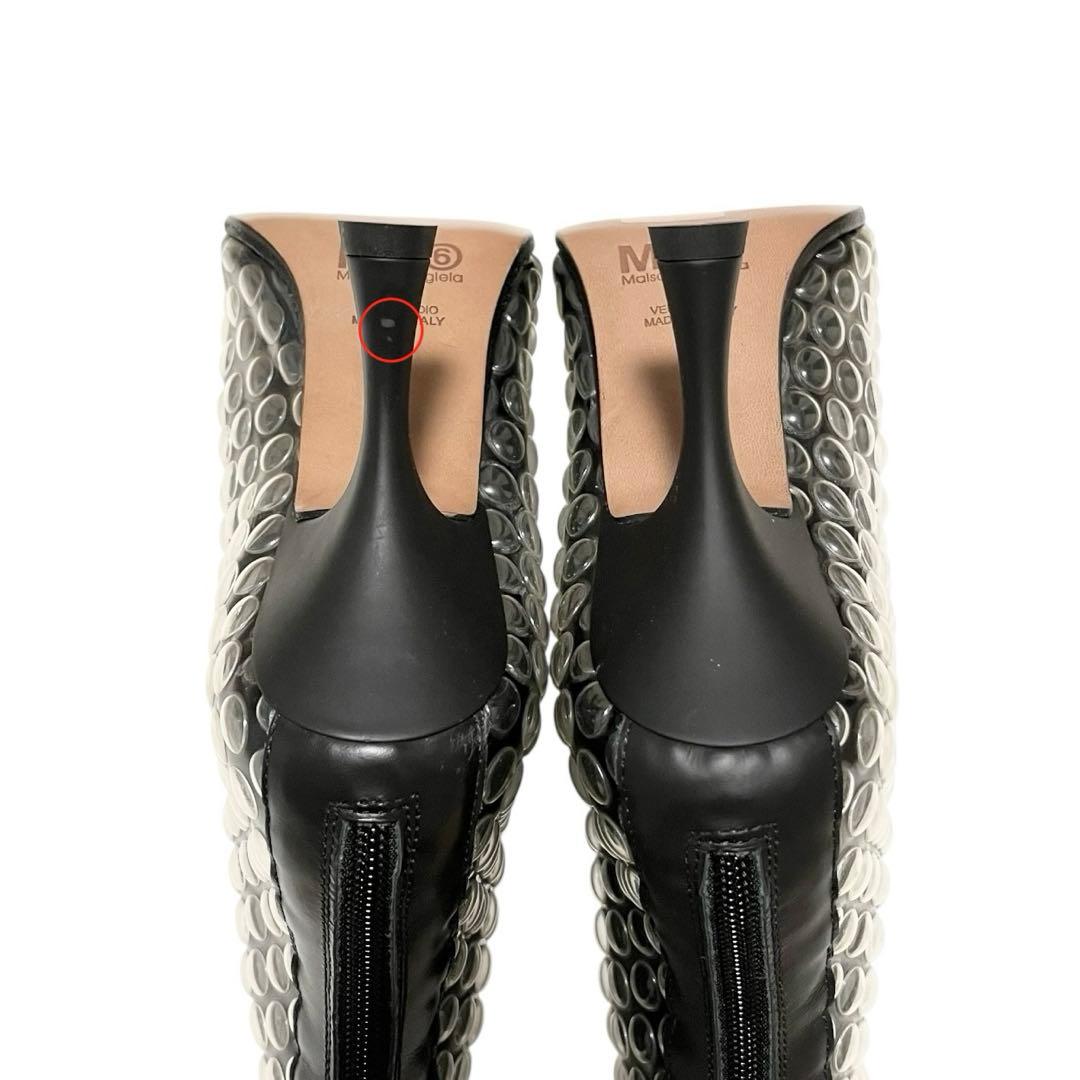 【極美品】◾️MM⑥メゾンマルジェラ◾️緩衝材ブーツ◾️バックジップ◾️レザー◾️ブラック