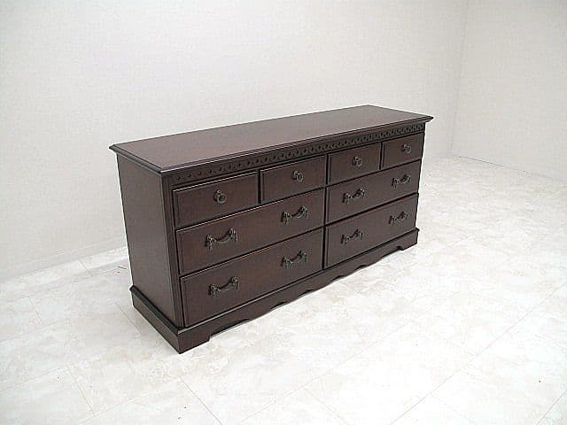 美品 IDC大塚家具 マリアンディール ワイドチェスト 3段8杯　W151cm