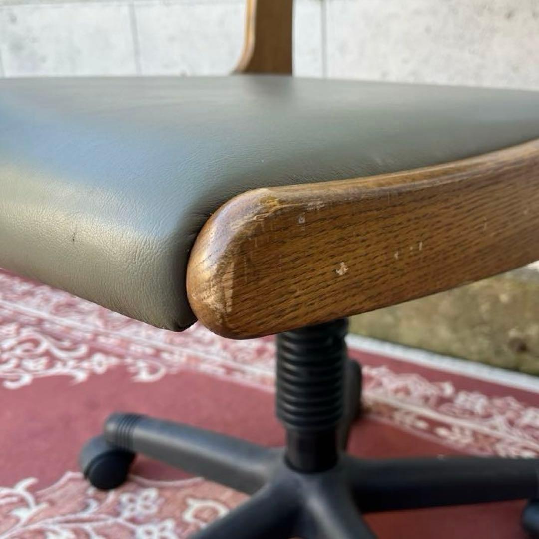 高級 浜本工芸 ◾️木製家具 ナラ材/ オーク材 デスクチェア ワークチェア 書斎