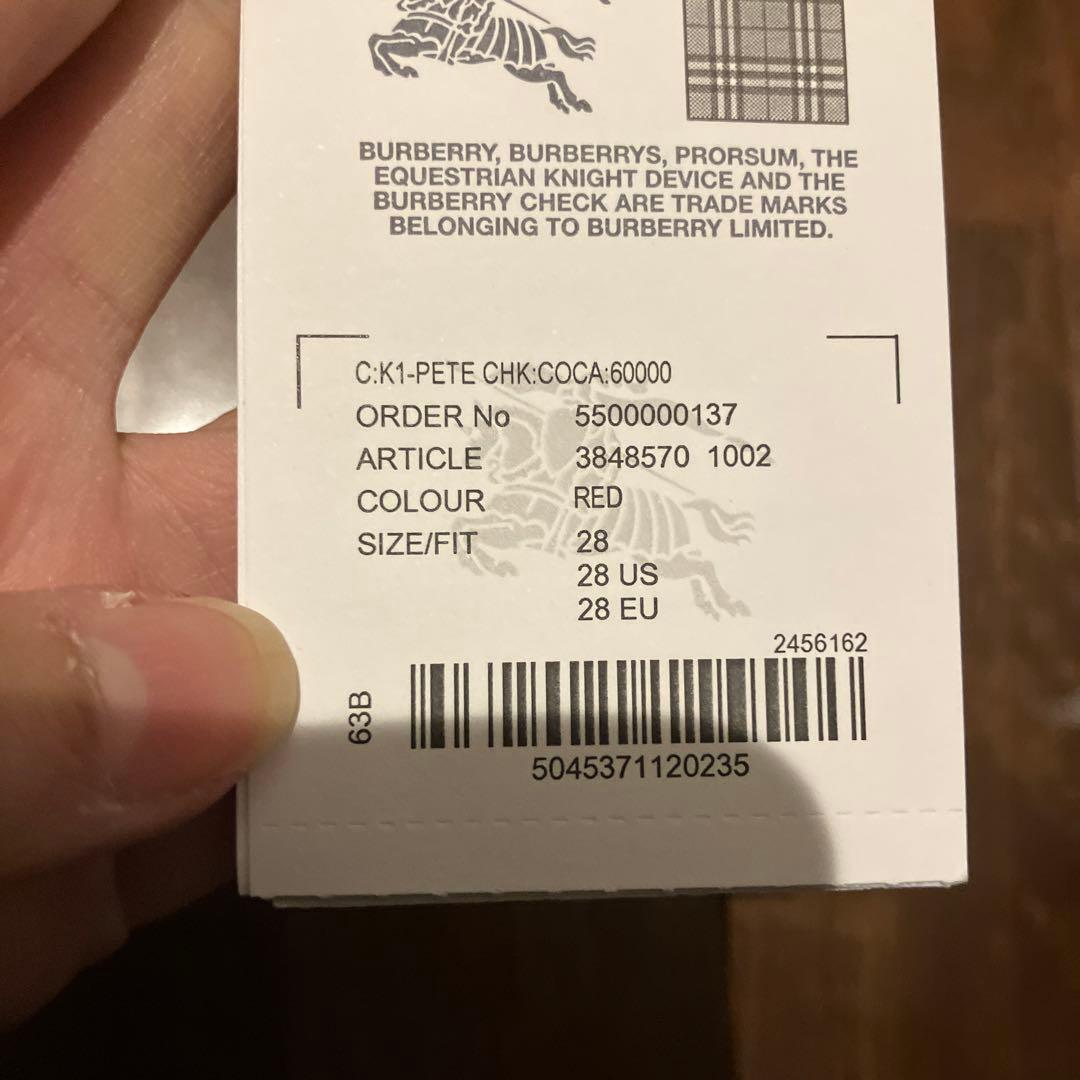 BURBERRY 子供用シューズ 28サイズ 赤チェック