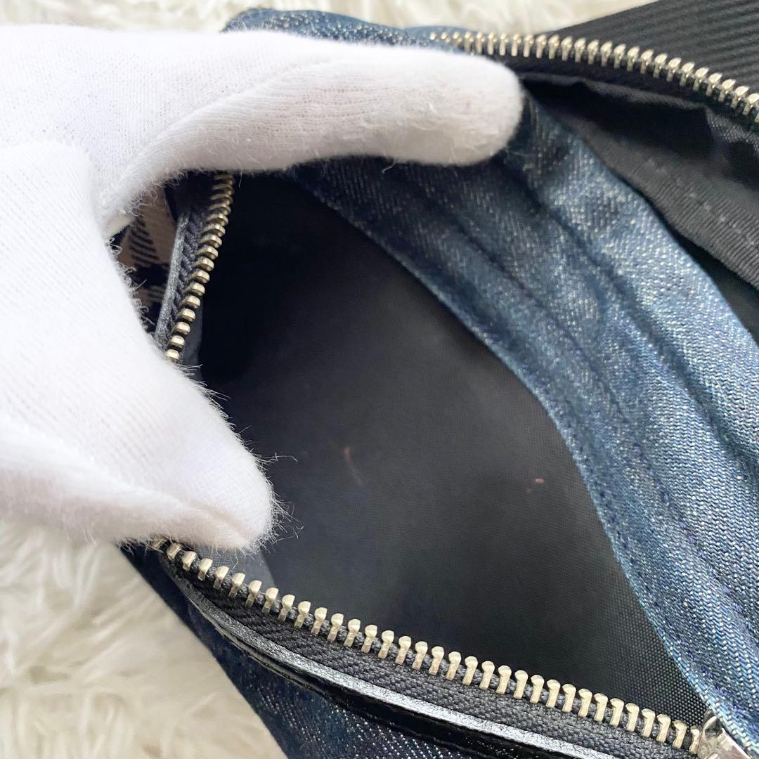 【美品】バーバリーブルーレーベル ミニショルダーバッグ デニム ノバチェック