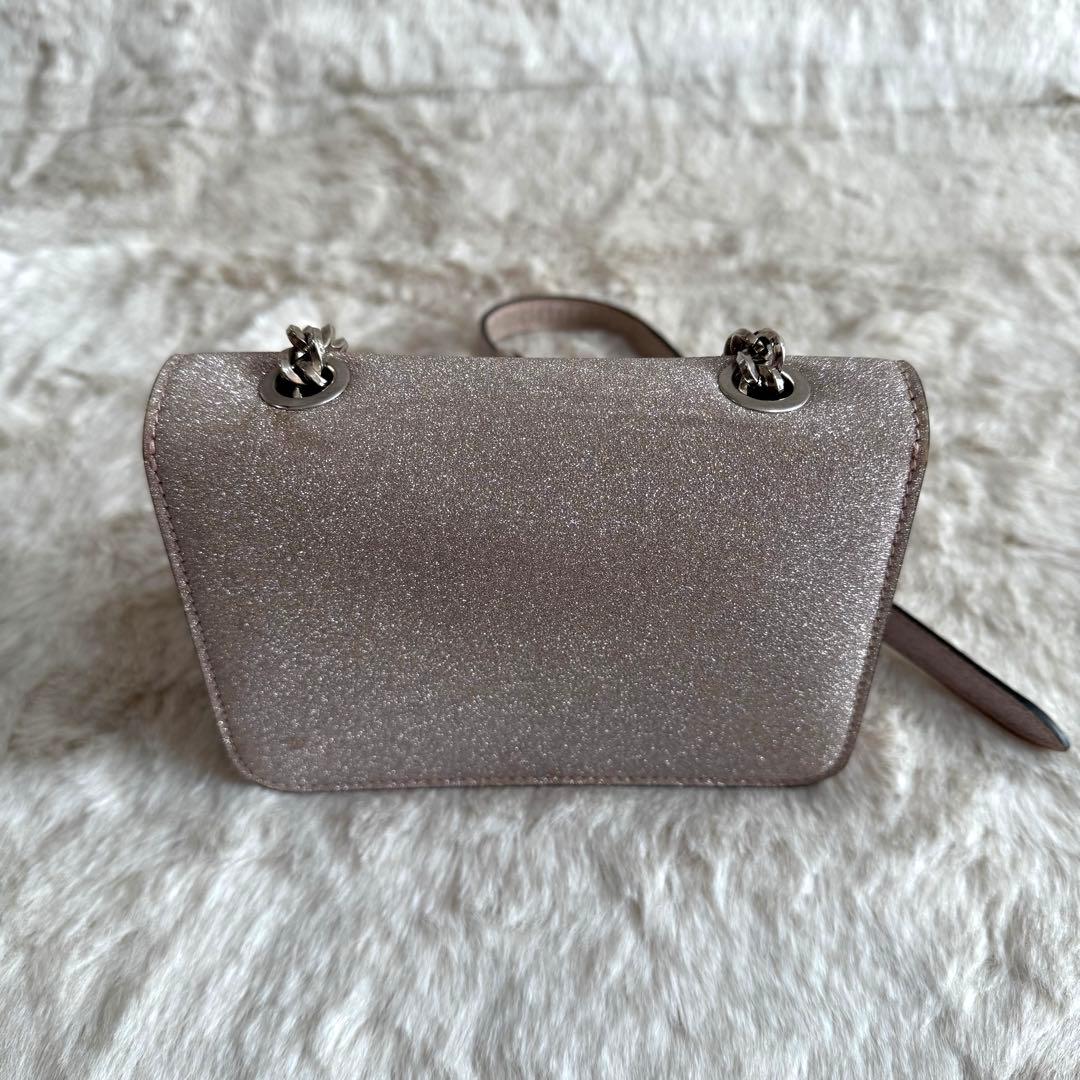 【美品】サルヴァトーレフェラガモ ヴァラ リボン ショルダーバッグ ピンク