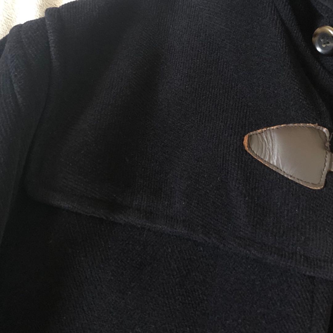 ポールスチュアート ダッフルコート ヘリンボーン XL 黒