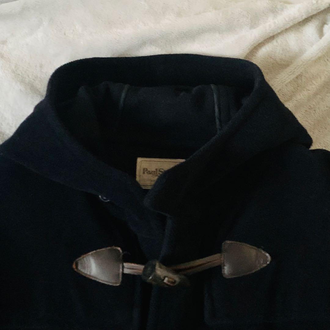 ポールスチュアート ダッフルコート ヘリンボーン XL 黒