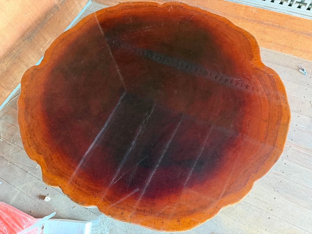 天然木 欅材 けやき 一枚板 座卓テーブル 輪切り 和家具 ちゃぶ台 総無垢材