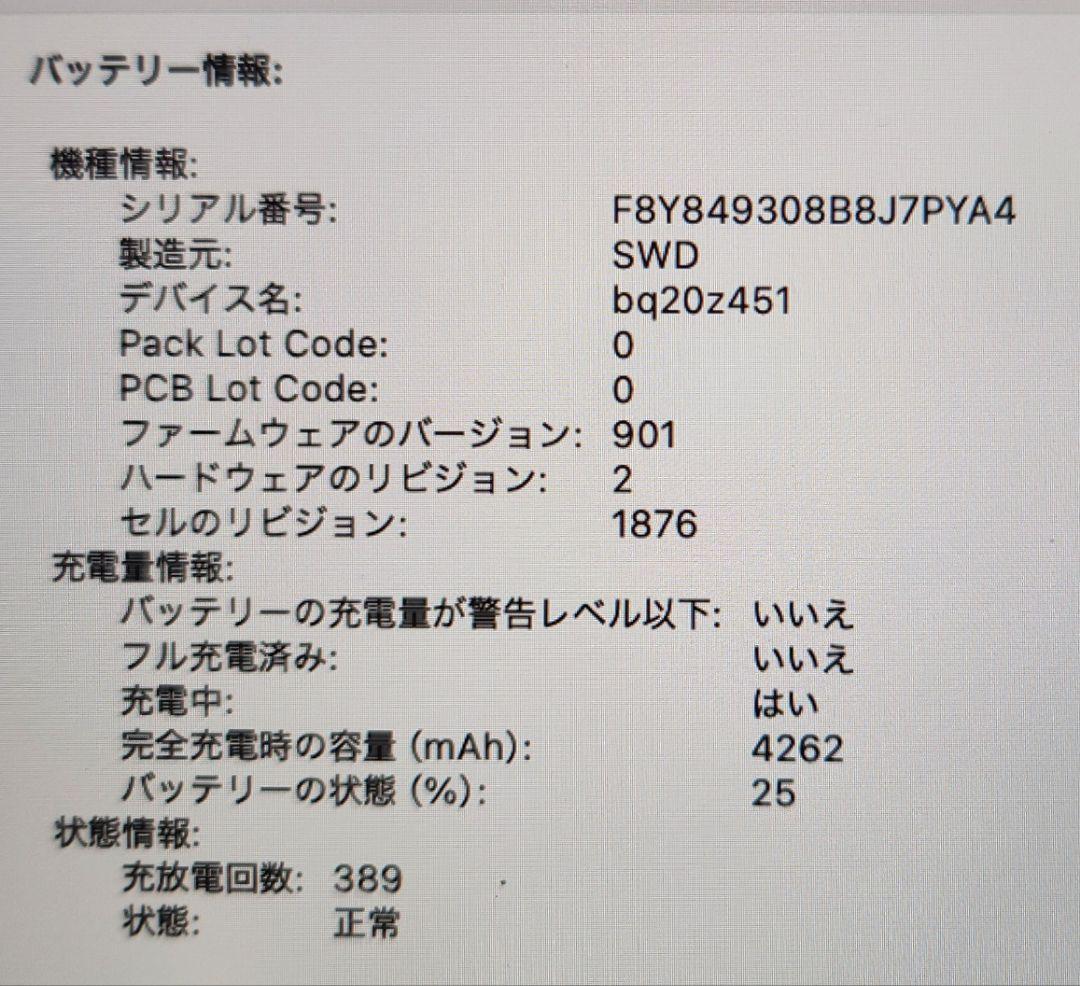 MacBook Pro13 2018年 8GB 256GB A1989
