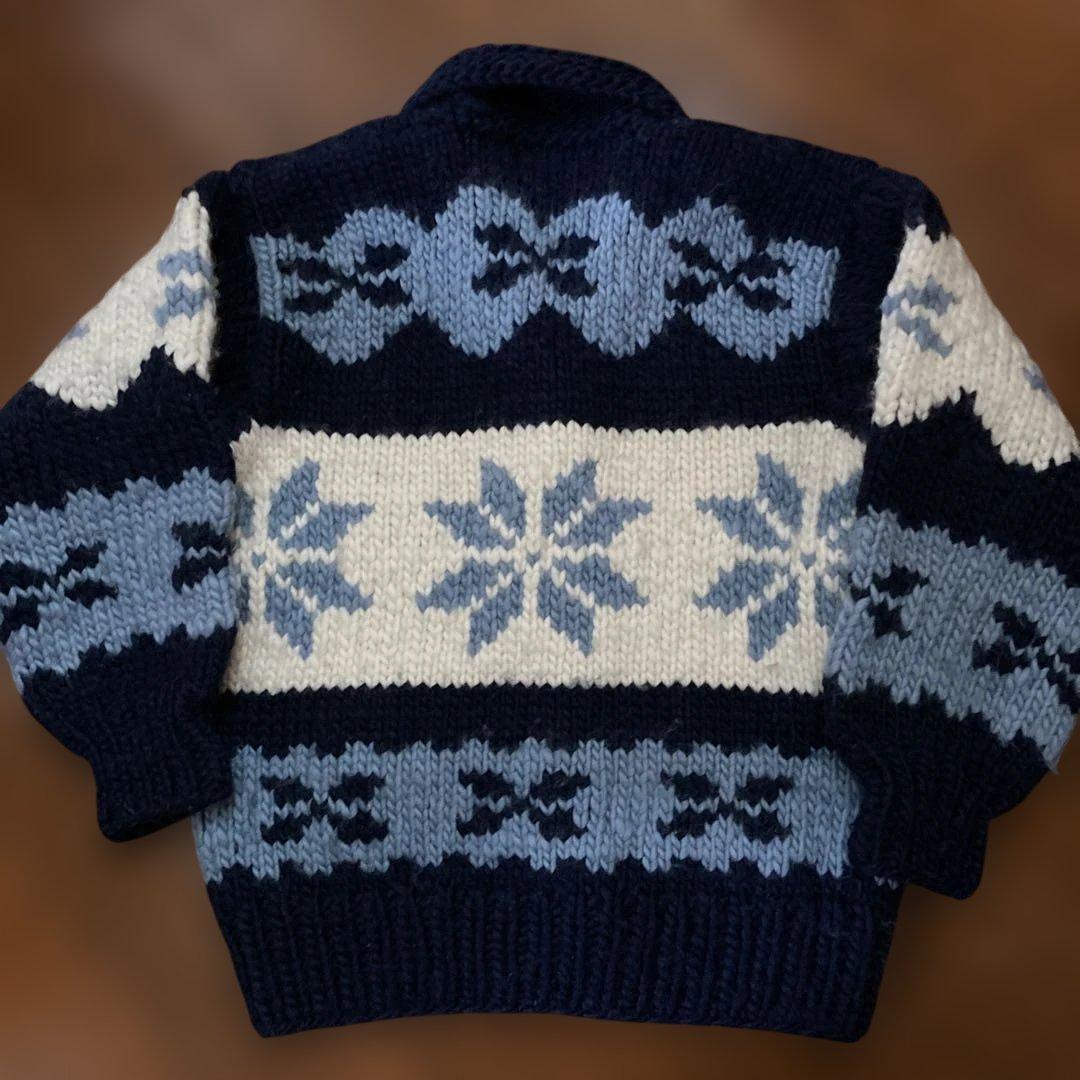 FAB カナダ製　カウチン　カーディガン　メープルボタン