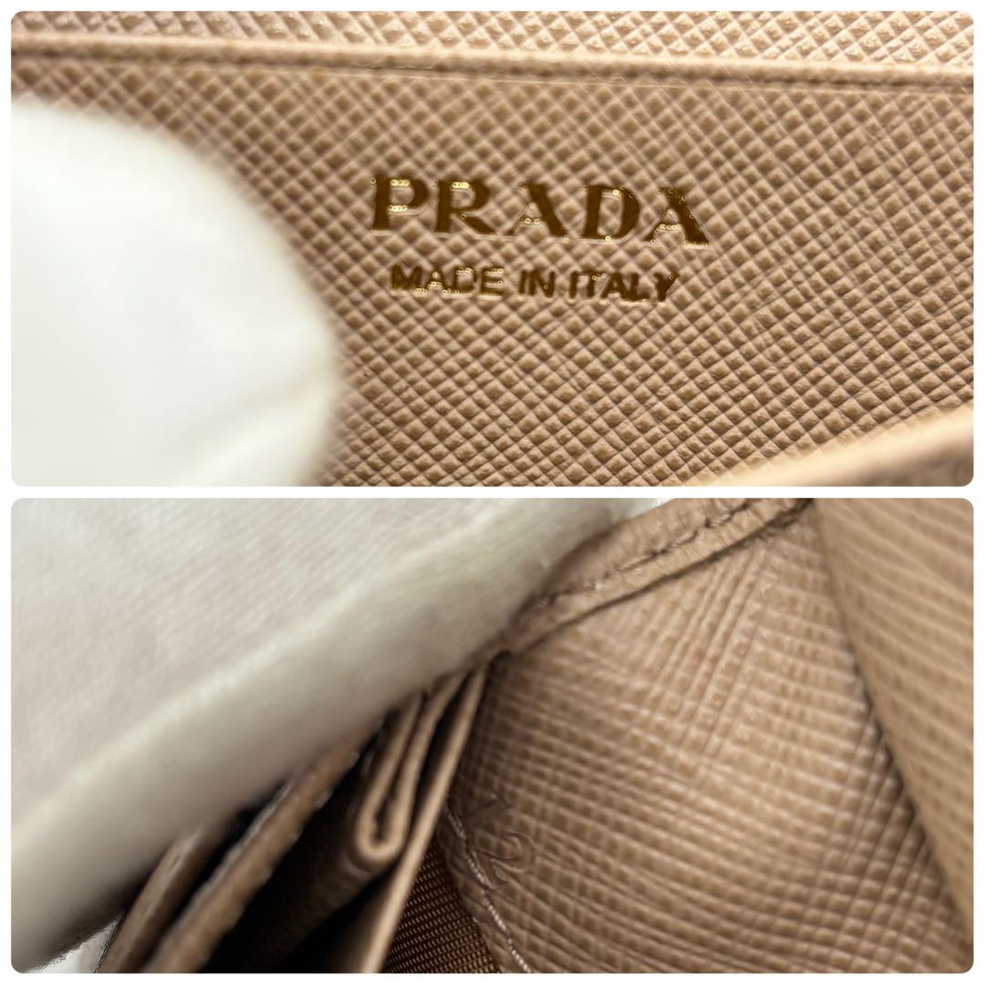 プラダ ベージュ 名刺入れ サフィアーノ カードケース PRADA