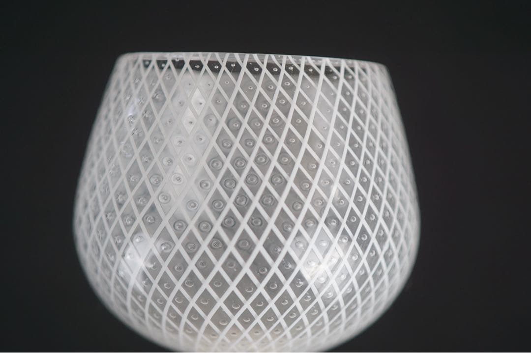 【MURANO】ムラーノ ベネチアンガラス 金彩 ワイングラス ITALY