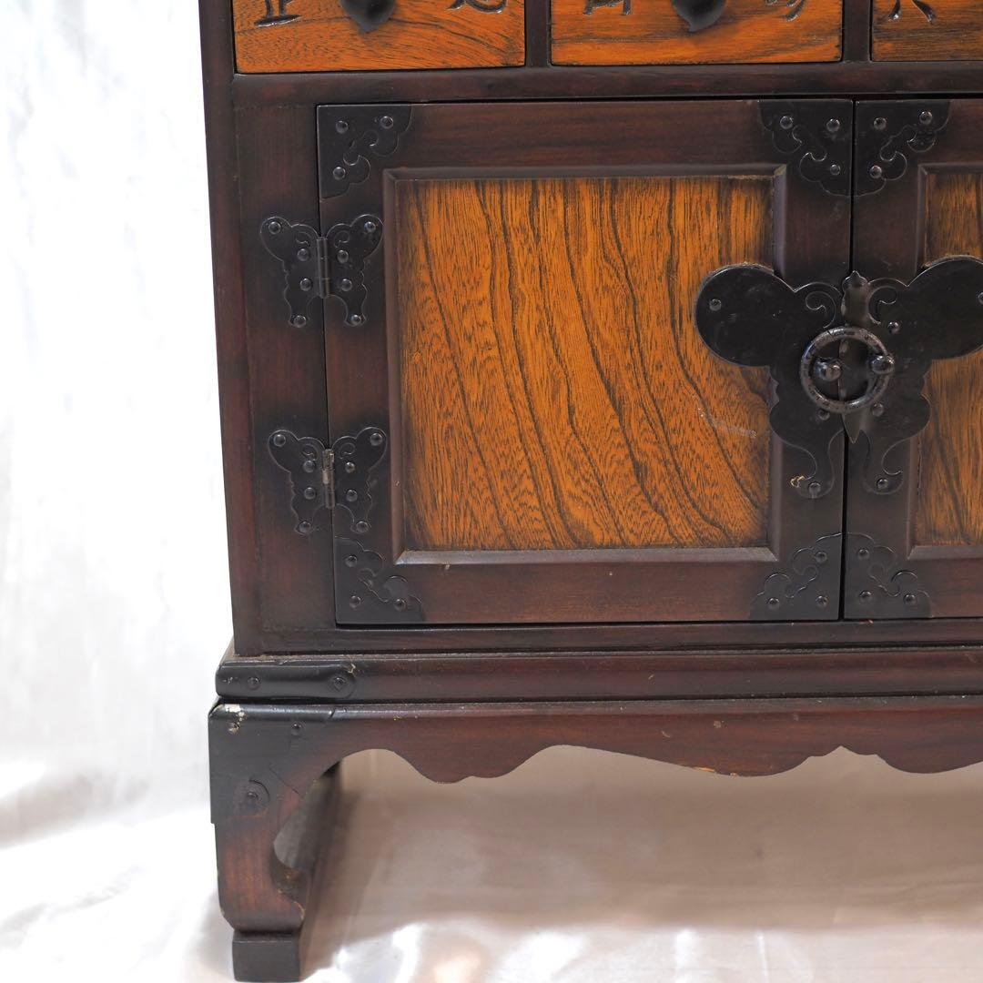 李朝 薬箪笥 ヤクジャン アンティーク 引き出し 戸棚 レトロ 木製