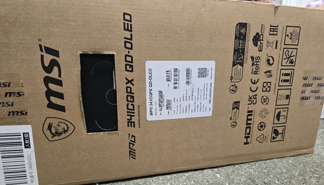 MSI MPG 341CQPX QD-OLED 34.18インチモニター