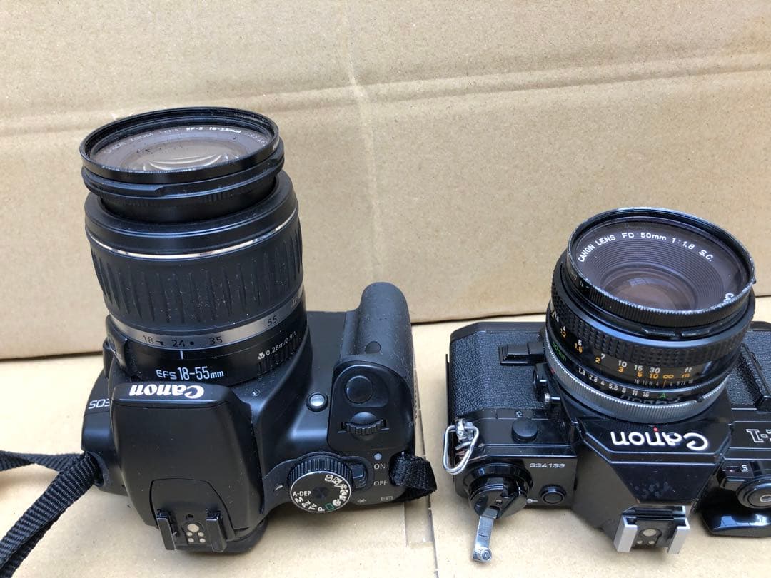 フィルムカメラ CANON AE-1 & Canon EOS Kiss Digital X