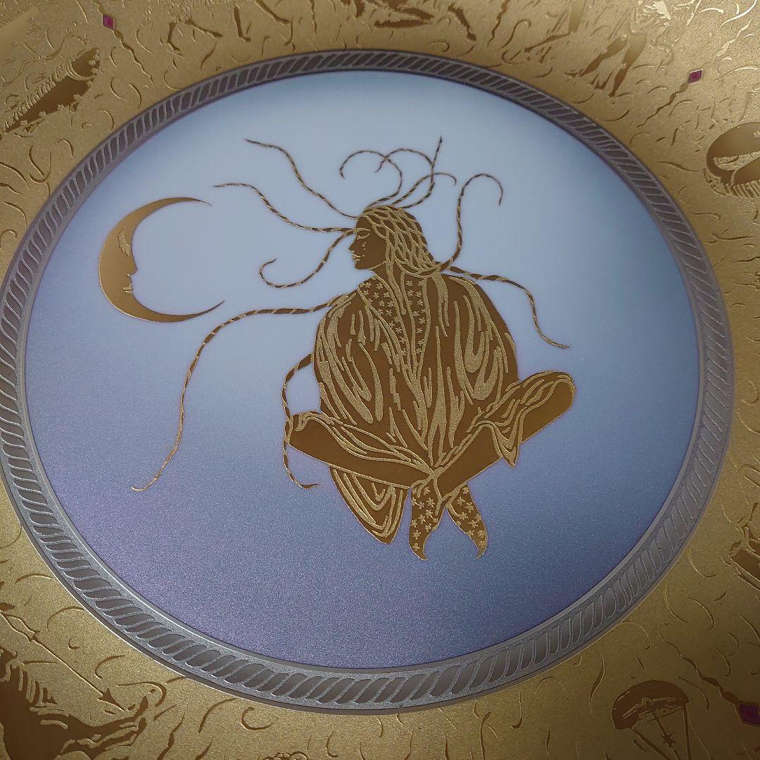 飾り皿 イタリア製 PORCELLANA INCISA ORO 24KT