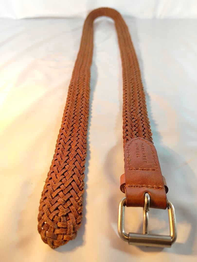 【美品】MHL マーガレットハウエル　高級レザーベルト 本革/牛革 英国製正規品