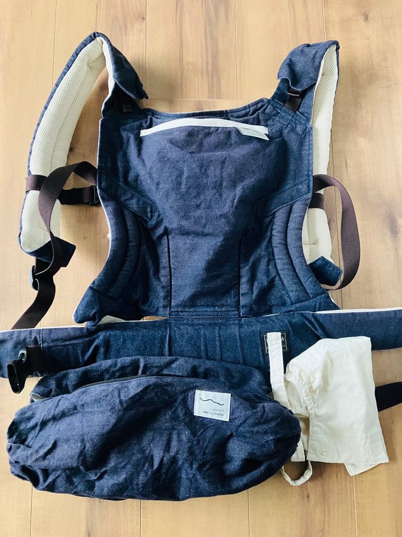 【セット】美品／sun&beach denim navy(OM-1) 抱っこ紐