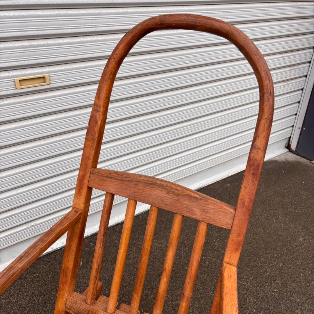 【送料込】昭和レトロ　手押しソリ　木製　そり　アンティーク　インテリア