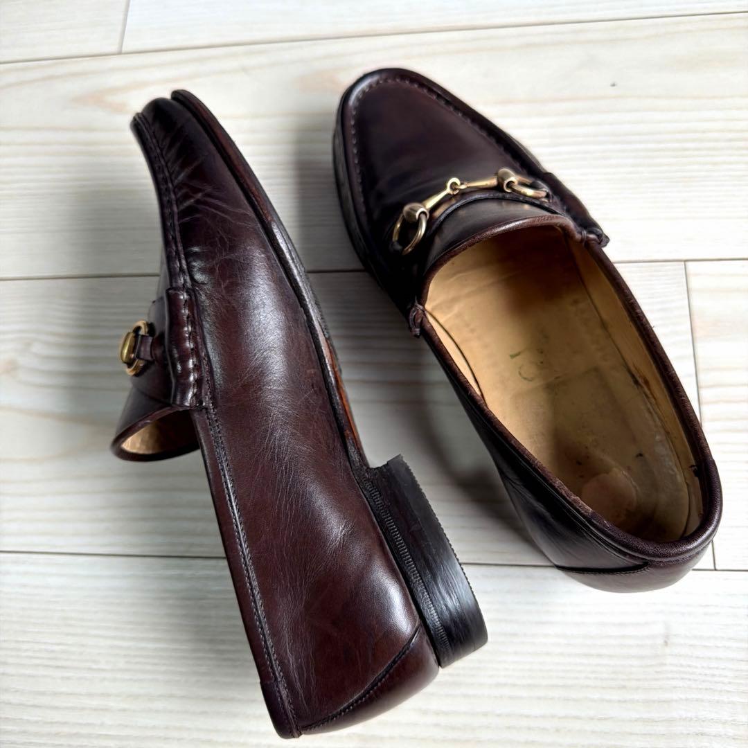 k*g様 定番　GUCCI ビットローファー　ブラウン　ゴールド　41 1/2