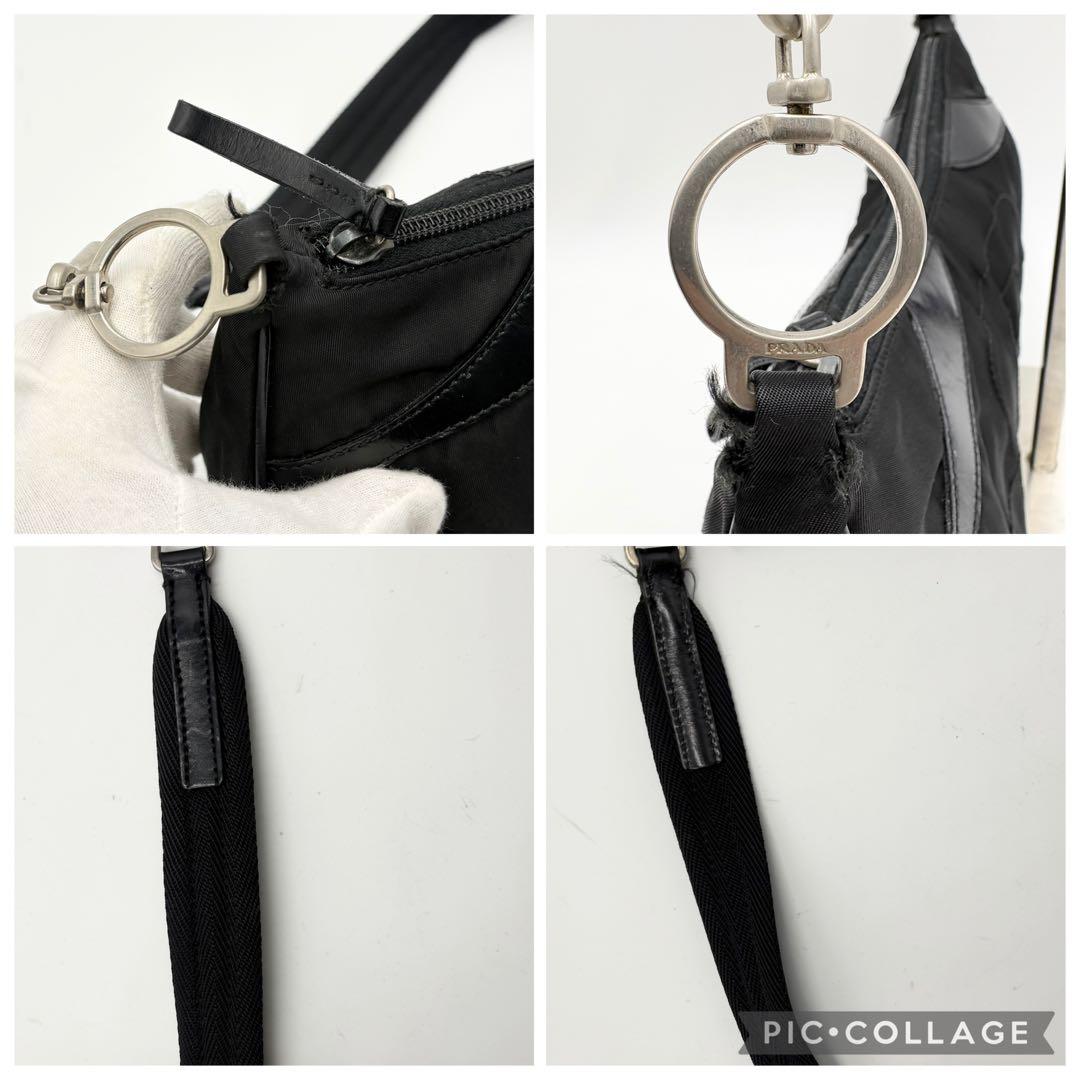 PRADA プラダ アーカイブ ワンショルダーバッグ レザー×ナイロン ロゴ